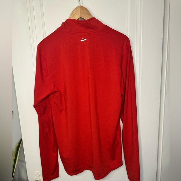 Brooks Equilibrium Technology 1/4 Zip Activewear Running Pullover Men's med Red - Picture 8 of 11